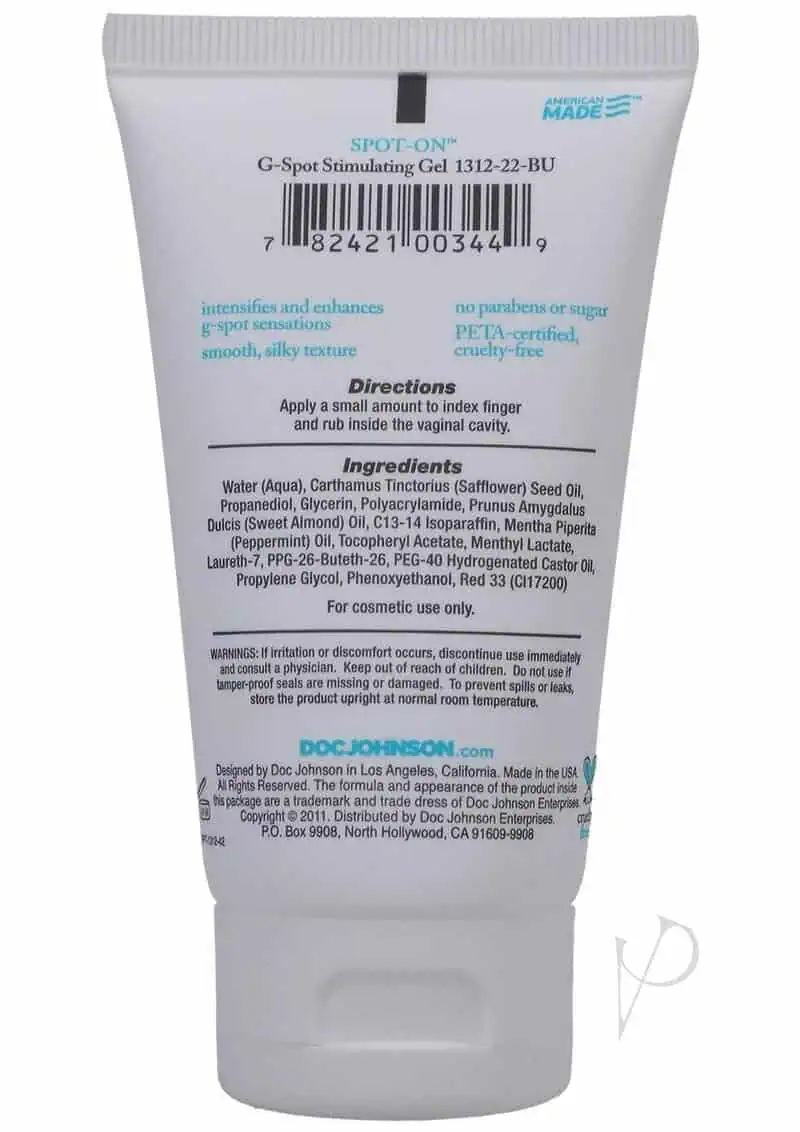 Spot On G Spot Stimulating Gel For Women 2 Ounce Bulk - Image 2