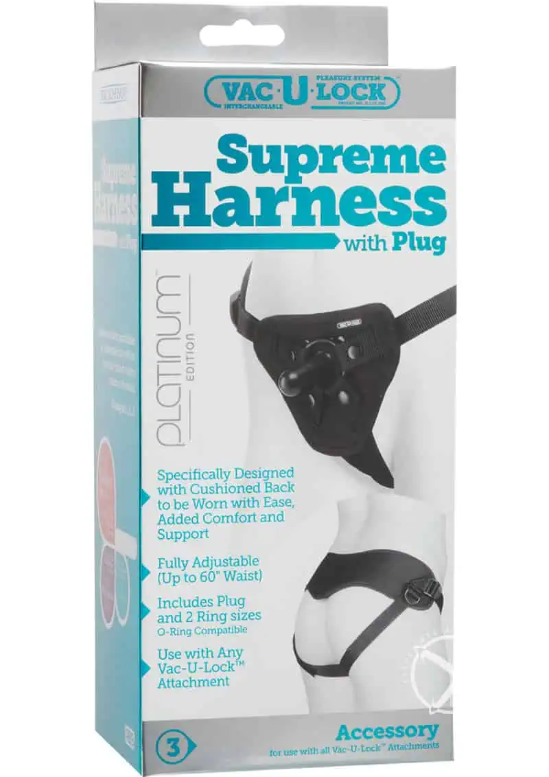 Vac-U-Lock Platinum Edition Accessories Supreme Harness - Black - Image 4