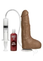 Bust It Squirting Realistic Cock w/1 oz Nut Butter - Brown - Image 2