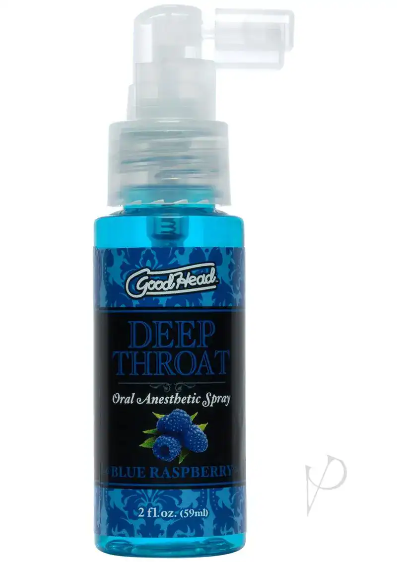GoodHead Deep Throat Oral Anesthetic Spray Blue Raspberry 2 Ounce - Image 2