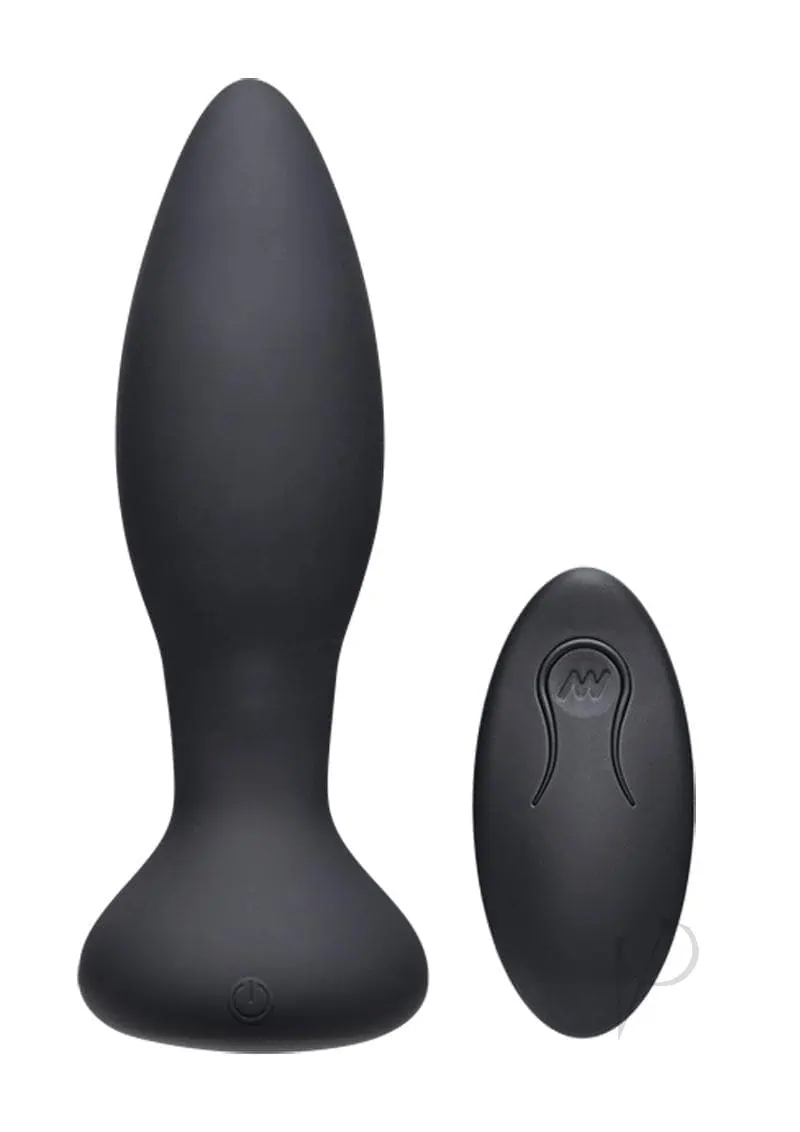 A Play Rimmer Experienced Rechargeable Silicone Anal Plug w/Remote - Black - Image 4