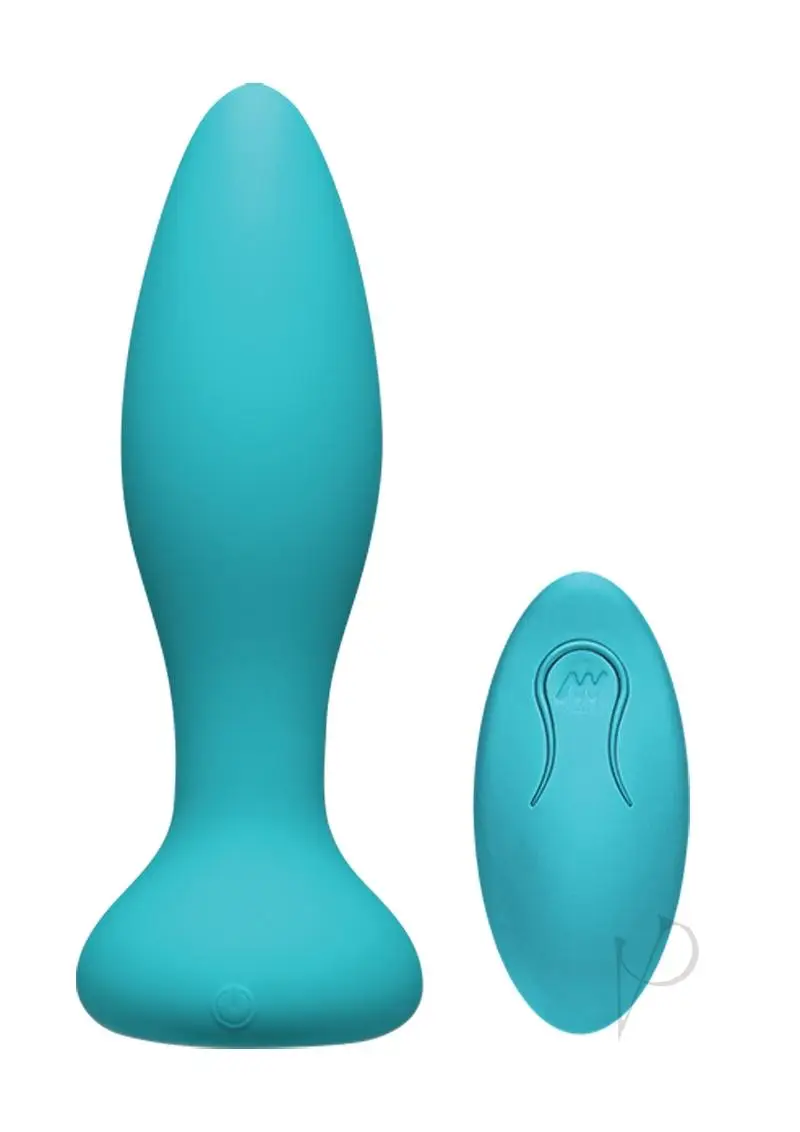 A Play Rimmer Experienced Rechargeable Silicone Anal Plug w/Remote - Teal - Image 2