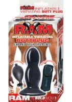 Ram Inflatable Vibrating Butt Plug - Black - Image 1