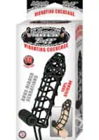 Mack Tuff Vibrating Silicone Cockcage Waterproof Black - Image 1