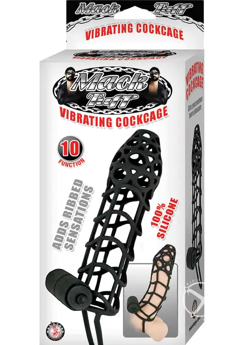 Mack Tuff Vibrating Silicone Cockcage Waterproof Black - Featured Image
