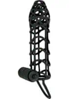Mack Tuff Vibrating Silicone Cockcage Waterproof Black - Image 2