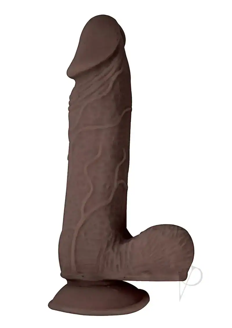 Realcocks Dual Layered #2 Bendable Realistic Dong Waterproof 7 Inches Dark Brown - Image 2