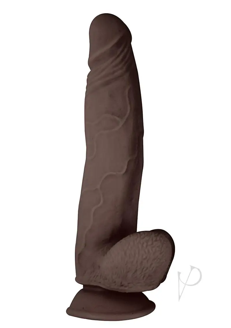Realcocks Dual Layered #6 Bendable Realistic Dong Waterproof 8 Inches Dark Brown - Image 2