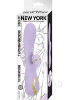 Vibes of New York Ribbed Suction Massager - Lavender - Image 1