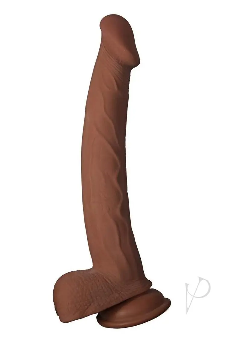 Realcocks Dual Layered Bendable Dildo 11 inch - Chocolate - Image 2