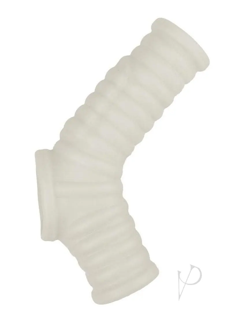 Vibrating Power Sleeve Ribbed Fit White - Image 2