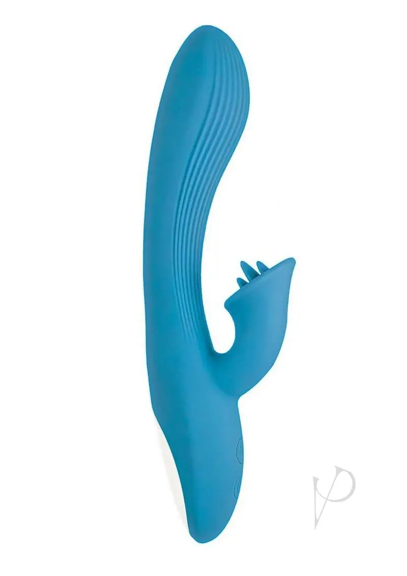 Goddess Lavish Desire Rechargeable Silicone Vibrator - Blue - Image 2