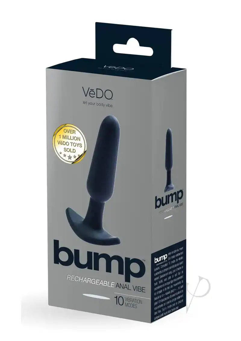 VeDO Bump Rechargeable Anal Vibe - Just Black - Image 2