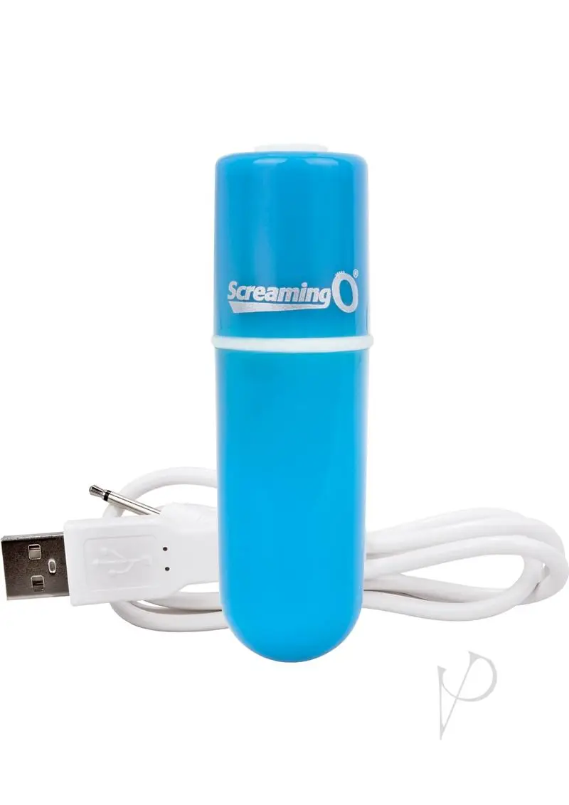 Screaming O Charged Vooom Rechargeable Bullet Vibe - Blue - Image 2