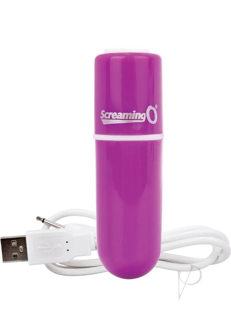 Screaming O Charged Vooom Rechargeable Bullet Vibe - Purple - Image 5