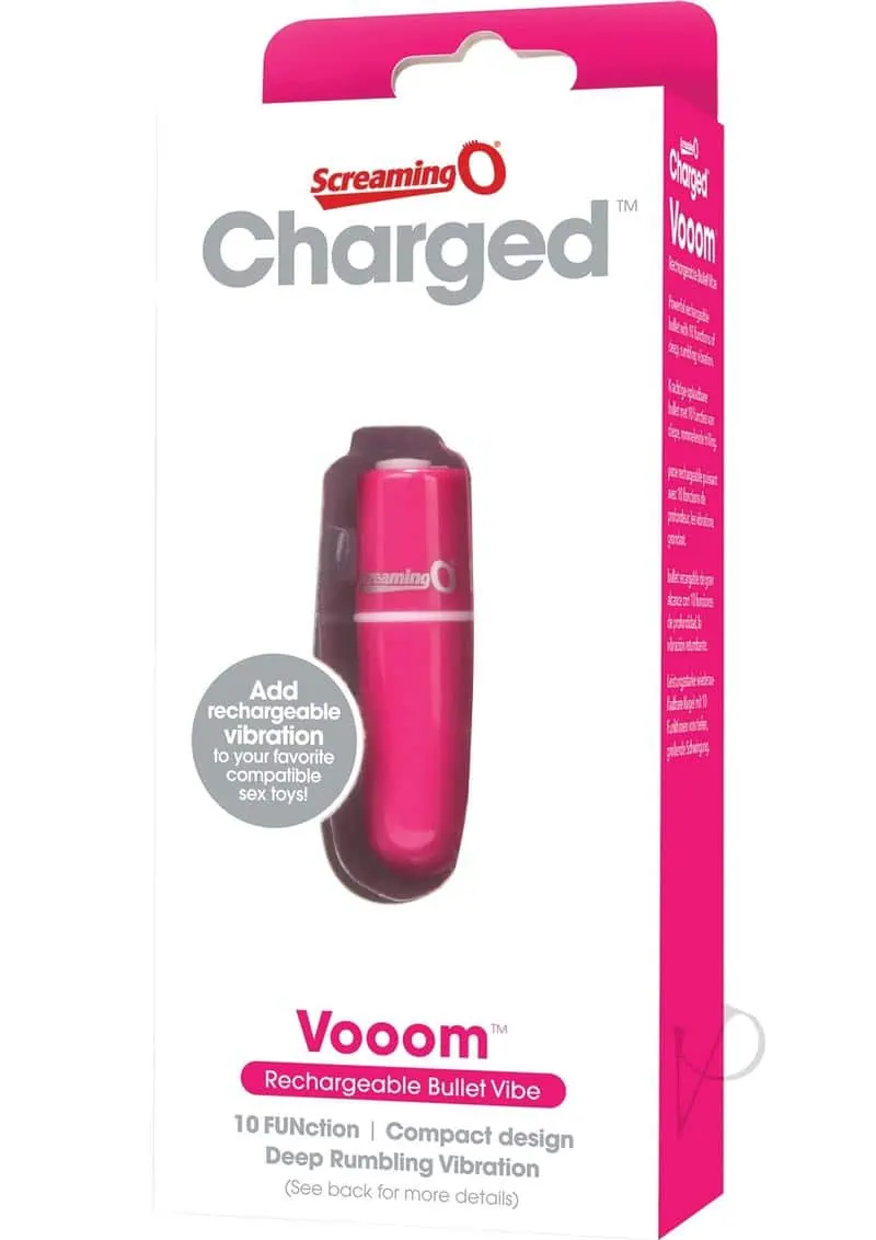 Screaming O Charged Vooom Rechargeable Bullet Vibe - Pink - Image 4