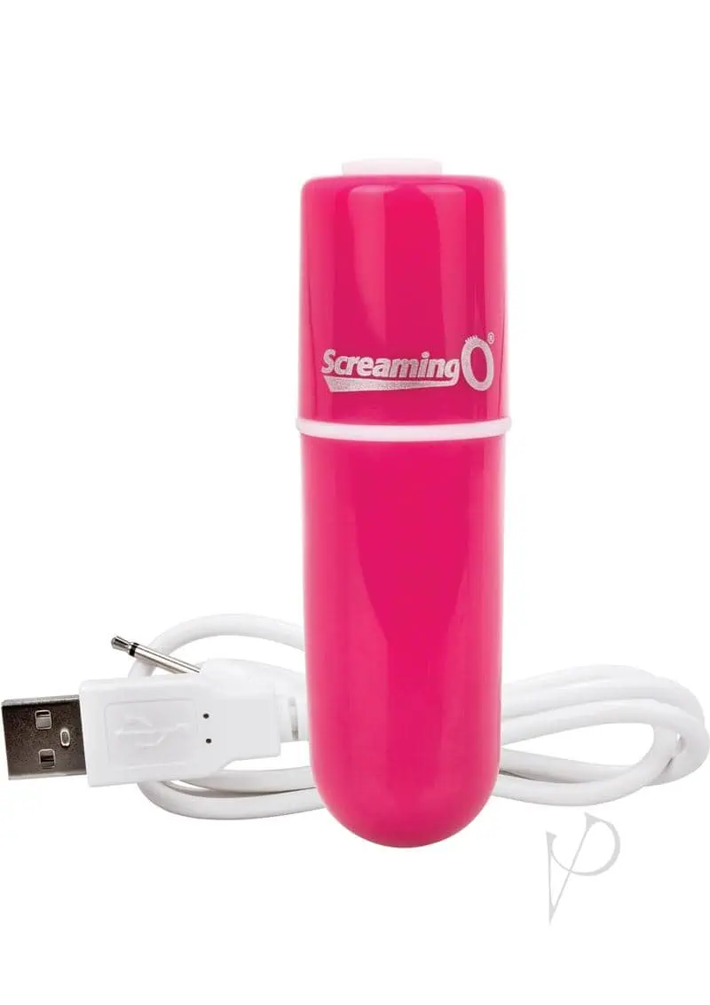 Screaming O Charged Vooom Rechargeable Bullet Vibe - Pink - Image 5