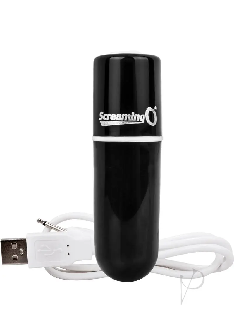 Screaming O Charged Vooom Rechargeable Bullet Vibe - Black - Image 2