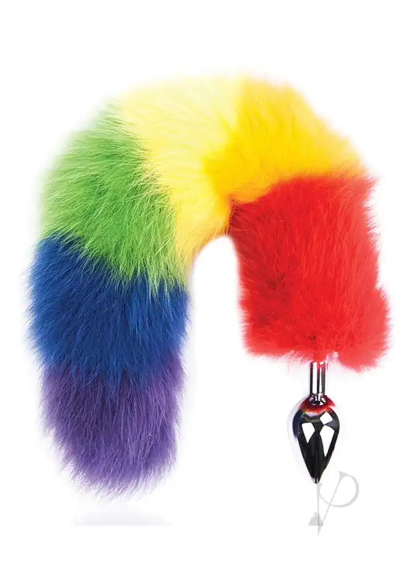 Rainbow Foxy Tail Butt Plug - Image 2