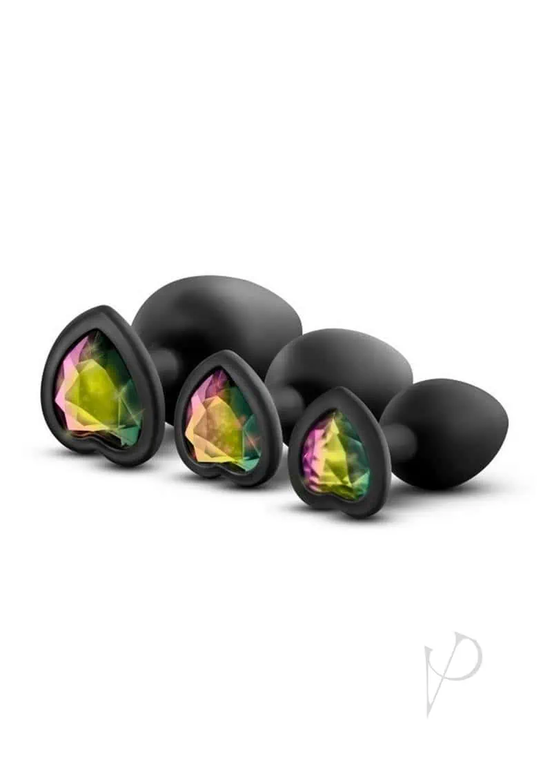 Blush Luxe Bling Plugs Training Kit - Black w/Rainbow Gems - Image 3