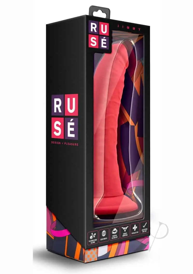 Ruse Jimmy Cerise Red Non Vibrating Dildo Silicone Suction Cup - Featured Image