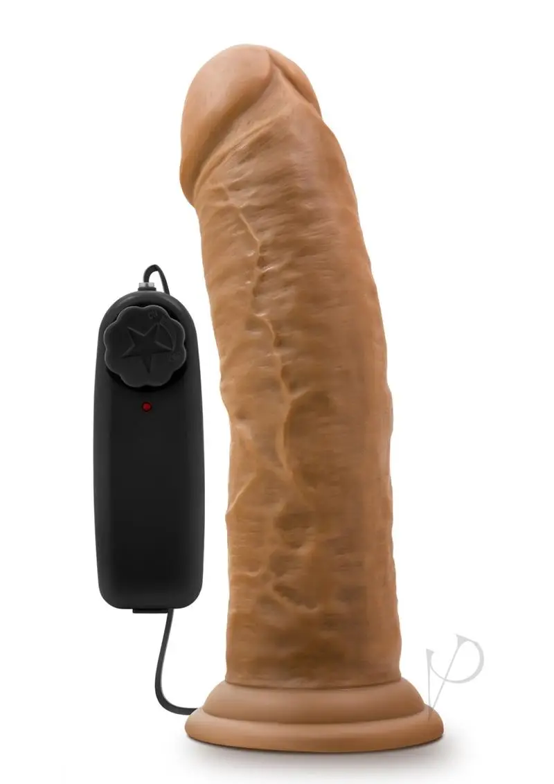 Dr. Skin Dr. Joe Wired Remote Control Vibrating Realistic Cock With Suction Cup Waterproof Mocha 8 Inch - Image 2