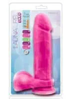 Au Naturel Bold Massive Dildo 9 inch Suction Cup Non Vibrating Pink - Image 1