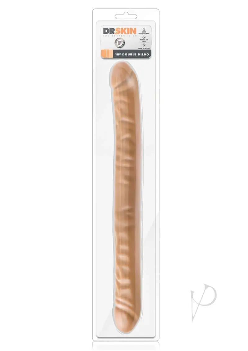 Dr. Skin Double Dildo Mocha 18 Inch - Image 5