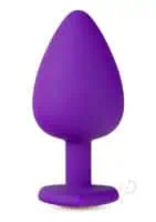 Blush Temptasia Bling Plug w/Gem Large - Purple - Image 2