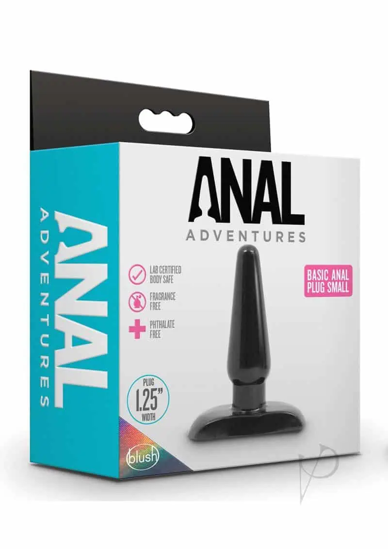Blush Anal Adventures Basic Anal Plug - Small Black - Image 2