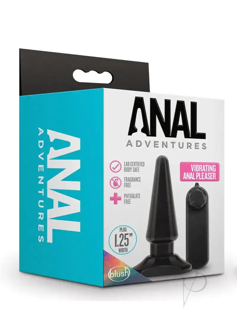 Blush Anal Adventures Basic Vibrating Anal Pleaser - Black - Image 2