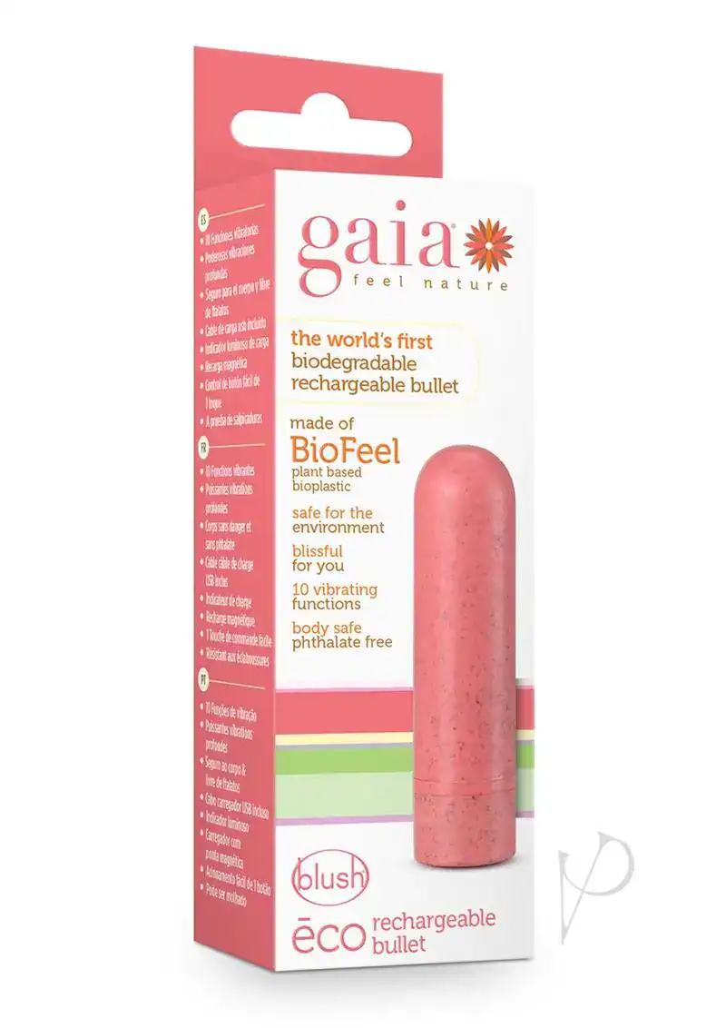 Blush Gaia Eco Rechargeable Bullet - Coral - Image 2