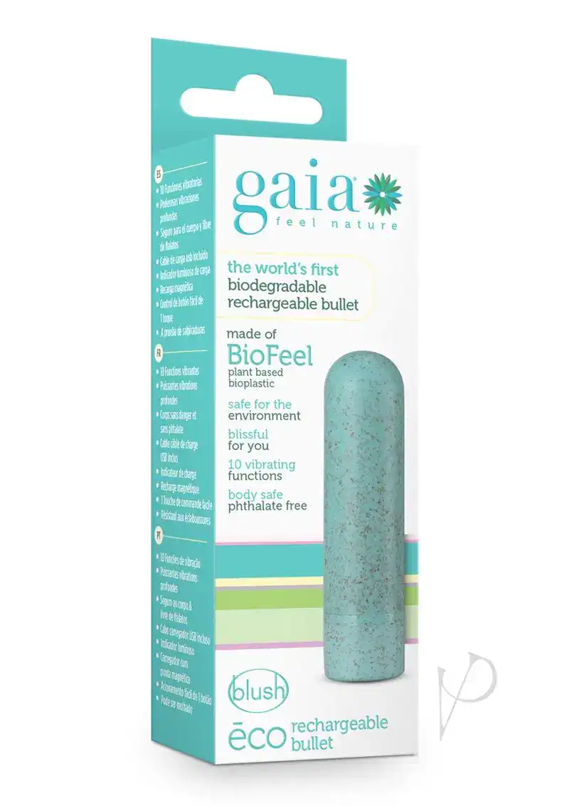 Blush Gaia Eco Rechargeable Bullet - Aqua - Image 2