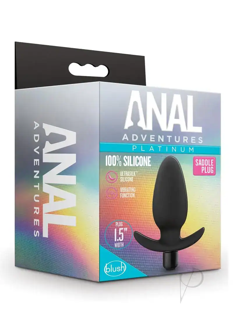 Blush Anal Adventures Platinum Silicone Saddle Plug - Black - Image 2