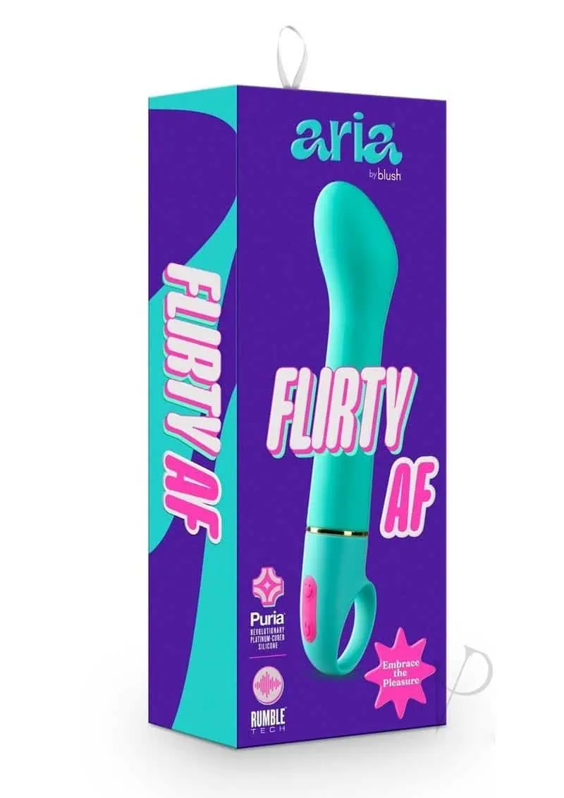 Aria Flirty AF Silicone Vibrator - Teal - Featured Image