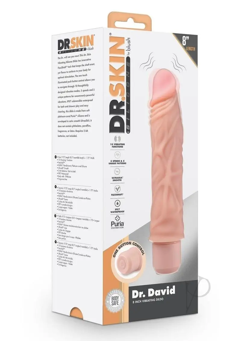 Dr. Skin Silicone Dr. David Vibrating Dildo 8