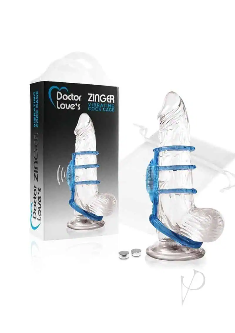 Doctor Love's Vibrating Cock Cage - Blue - Featured Image