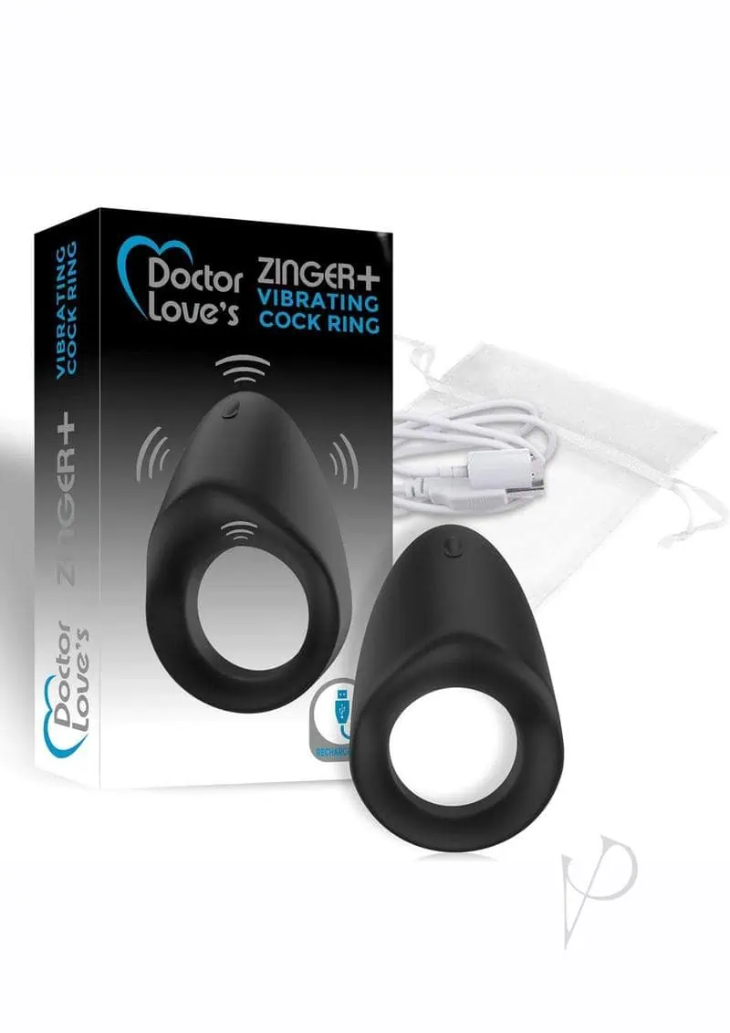 Doctor Love Zinger+recharge Cockring Blk - Featured Image