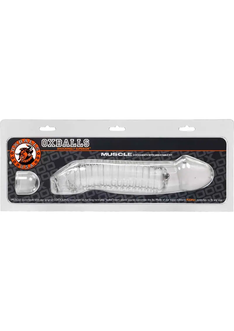 Oxballs Muscle Cock Sheath - Clear - Image 4