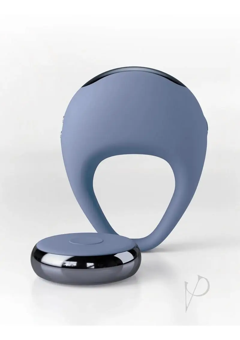 JimmyJane Kore Rechargeable Silicone Cock Ring with Remote - Blue - Image 2