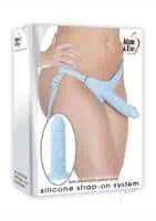 Silicone Strap On System - Blue - Image 5