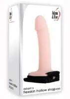 Adam & Eve Soft Hollow Strap On - Flesh - Image 5