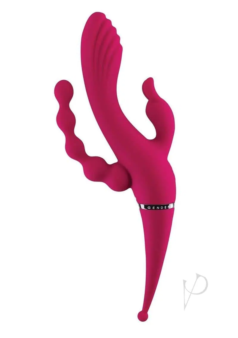 Gender X Four by Four Vibrator - Burgundy - Image 6