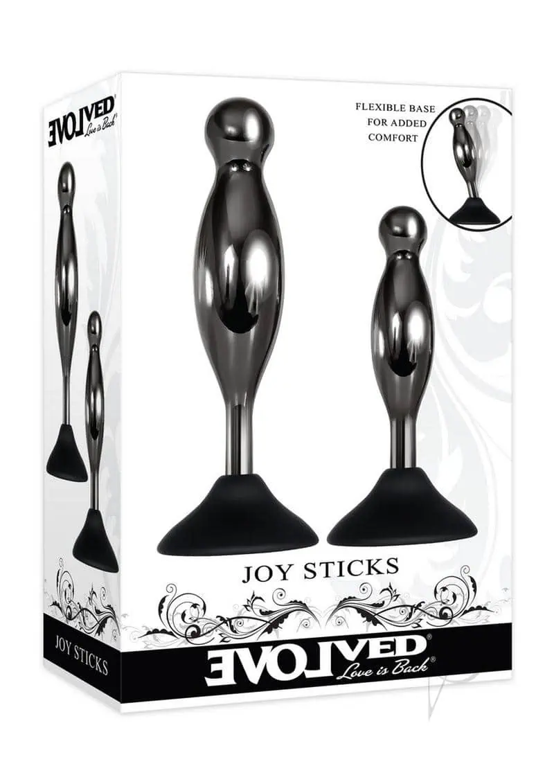 Evolved Joy Sticks 2 pc Plug Set - Black/Chrome - Image 5