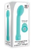 Adam & Eve G-Gasm Delight Rechargeable Silicone G Spot Vibe - Teal - Image 5