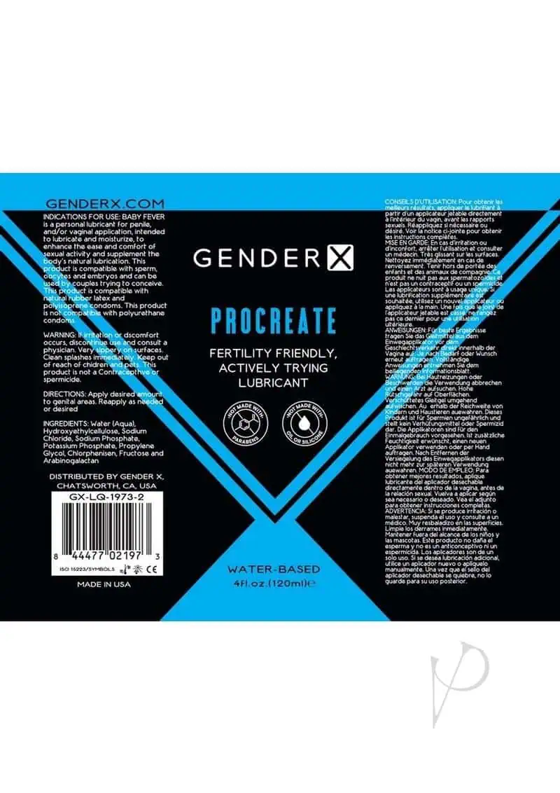 Gender X Procreate 4 oz Lubricant - Image 2