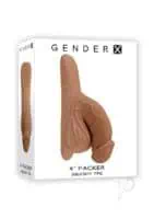 Gender X TPE Packer Dildo 4in - Caramel - Image 1