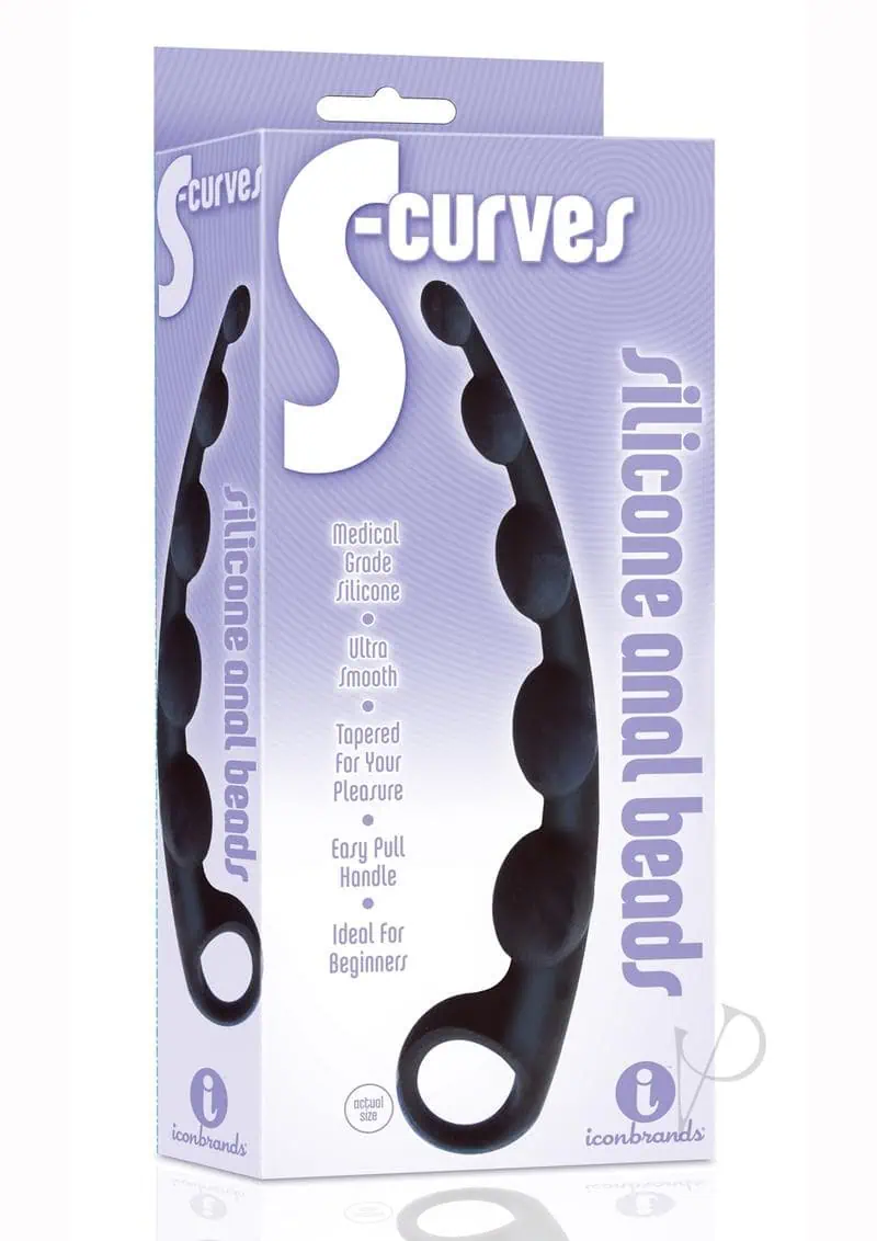The 9's S-Curved Silicone Anal Beads - Image 3