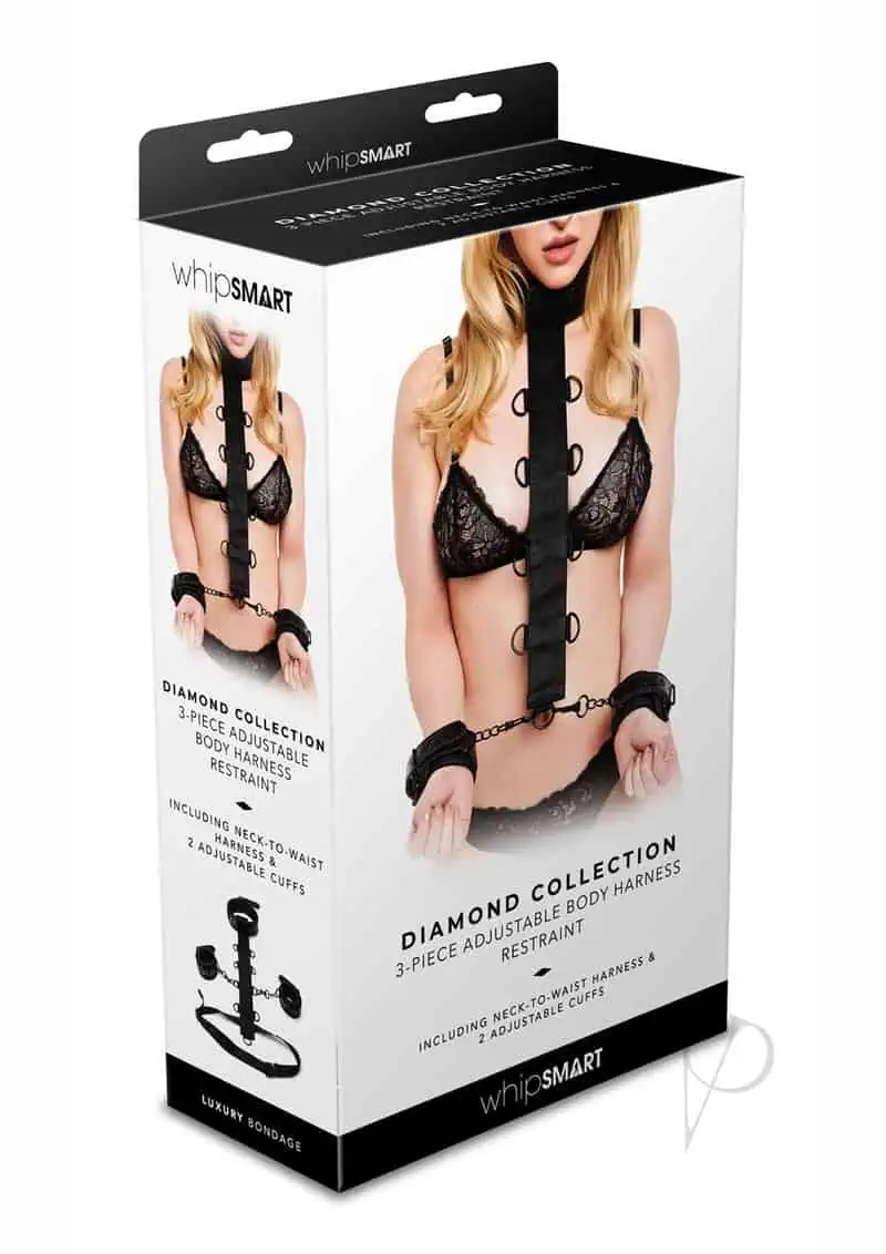 Whipsmart Body Harn Restraint 3pc Black - Featured Image