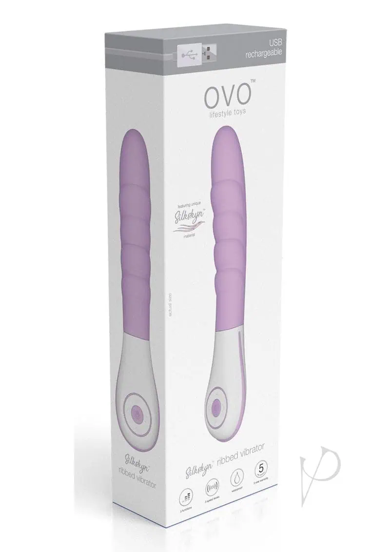 Ovo Silkskyn Ribbed Vibrator Blue - Featured Image